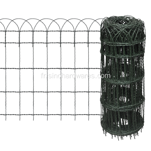 Clôture de jardin en fil de fer serti